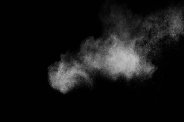 Explosión Polvo Blanco Sobre Fondo Negro Textura Abstracta Polvo Blanco —  Fotos de Stock