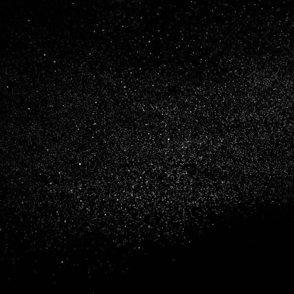 Abstrakte Wasserspritzer Auf Einem Quadratischen Schwarzen Hintergrund Gefrierbewegung Weißer Teilchen — Stockfoto
