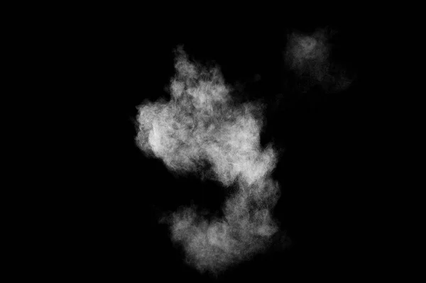 Explosion Poudre Blanche Sur Fond Noir Texture Abstraite Poussière Blanche — Photo