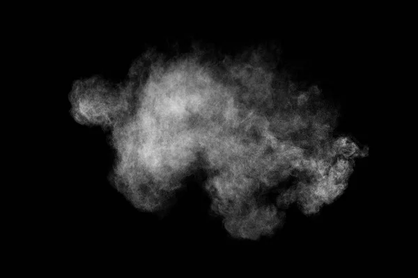 Взрыв Белого Пороха Черном Фоне Абстрактная Текстура Белой Пыли — стоковое фото