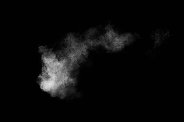 White Powder Explosion Black Background Abstract White Dust Texture — Stock Photo, Image