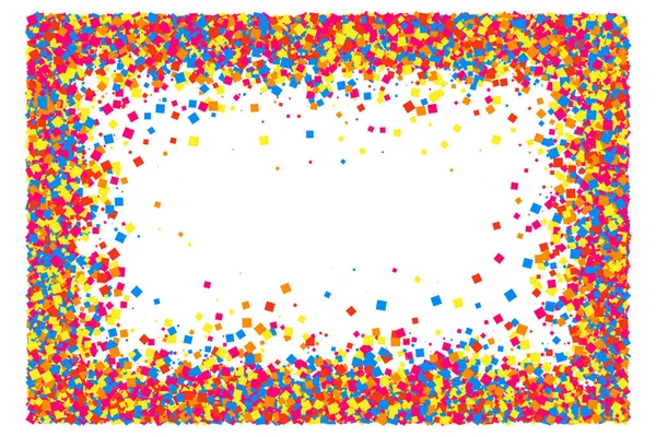 Cadre Coloré Isolé Sur Fond Blanc Explosion Colorée Confettis Élément — Image vectorielle