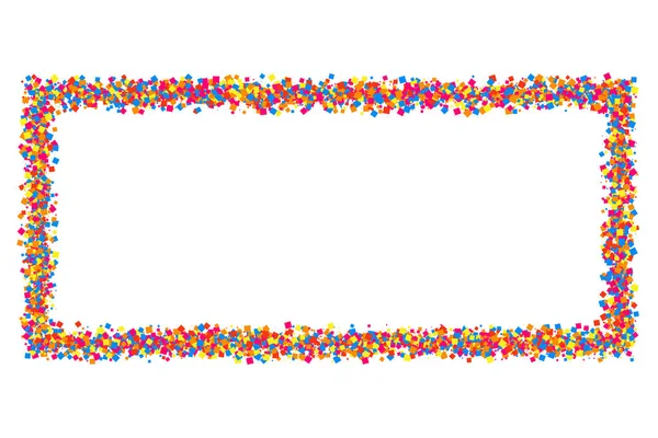 Marco Color Aislado Sobre Fondo Blanco Colorida Explosión Confeti Elemento — Archivo Imágenes Vectoriales