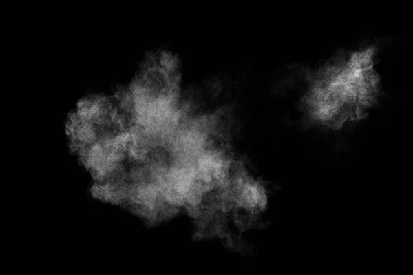 Siyah Arka Planda Beyaz Toz Patlaması Soyut Beyaz Toz Dokusu — Stok fotoğraf