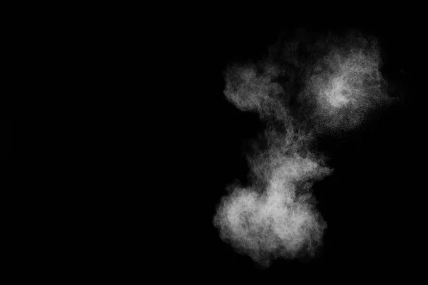 Explosión Polvo Blanco Sobre Fondo Negro Textura Abstracta Polvo Blanco —  Fotos de Stock