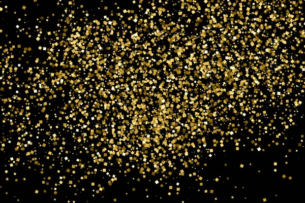 Gouden Glitter Textuur Geïsoleerd Zwart Kleur Van Deeltjes Van Amber — Stockvector