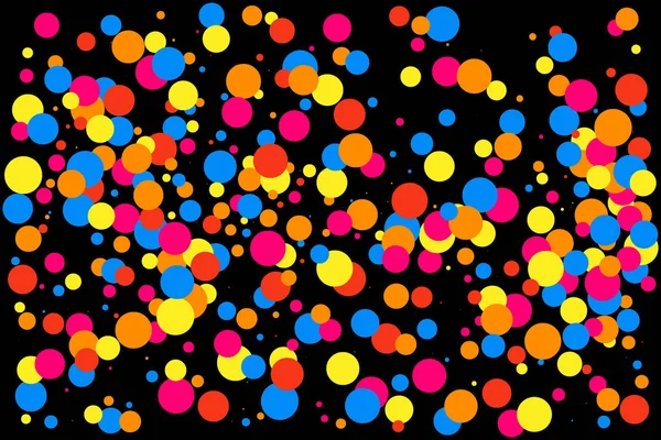 多彩的爆炸的五彩纸屑 孤立在黑色背景上的颗粒状抽象五彩的纹理 平面设计元素 矢量图 Eps — 图库矢量图片