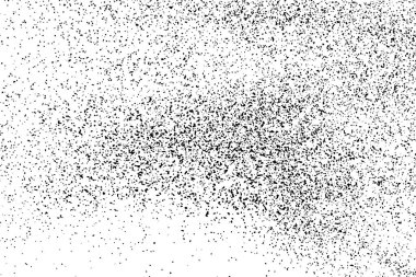 Beyaz arka plan üzerinde izole siyah grenli doku. Toz kaplaması. Karanlık gürültü granül. Dijital olarak oluşturulan görüntü. Vektör tasarım öğeleri, illüstrasyon, Eps 10.