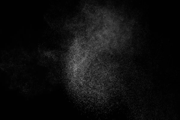 Abstract Splashes Water Black Background Freeze Motion White Particles Rain — Stock Photo, Image