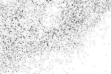 Beyaz arka plan üzerinde izole siyah grenli doku. Toz kaplaması. Karanlık gürültü granül. Dijital olarak oluşturulan görüntü. Vektör tasarım öğeleri, illüstrasyon, Eps 10.