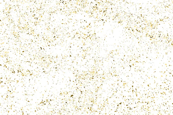 Gold Glitter Texture Isoliert Auf Weiß Bernsteinpartikel Farbe Feierlicher Hintergrund — Stockvektor
