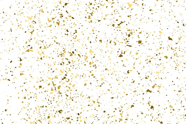 Guld Glitter Textur Isolerad Vitt Bärnstensfärg Festlig Bakgrund Gyllene Explosionen — Stock vektor