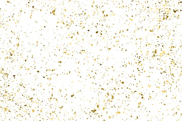 Textura Brillo Dorado Aislada Blanco Color Las Partículas Ámbar Antecedentes — Vector de stock