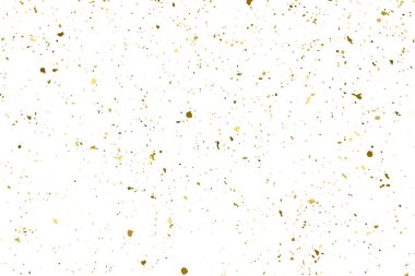 Beyaz üzerinde altın rengi parıltı dokusu izole edildi. Amber Parçacık Rengi. Kutlama arkaplanı. Altın Konfeti Patlaması. Tasarım elementi. Dijital olarak oluşturulmuş resim. Vektör İllüstrasyonu, EPS 10.