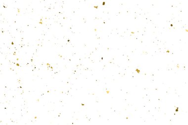 Beyaz üzerinde altın rengi parıltı dokusu izole edildi. Amber Parçacık Rengi. Kutlama arkaplanı. Altın Konfeti Patlaması. Tasarım elementi. Dijital olarak oluşturulmuş resim. Vektör İllüstrasyonu, EPS 10.