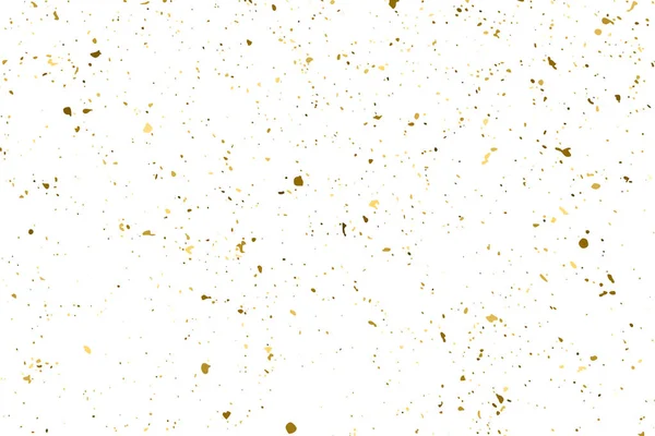 Gold Glitter Texture Isoliert Auf Weiß Bernsteinpartikel Farbe Feierlicher Hintergrund — Stockvektor