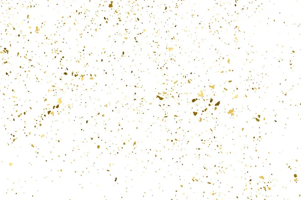 Gold Glitter Texture Isoliert Auf Weiß Bernsteinpartikel Farbe Feierlicher Hintergrund — Stockvektor