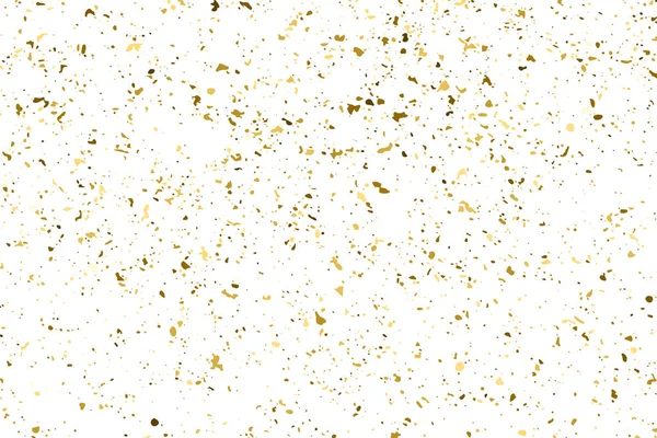 Gold Glitter Texture Isoliert Auf Weiß Bernsteinpartikel Farbe Feierlicher Hintergrund — Stockvektor