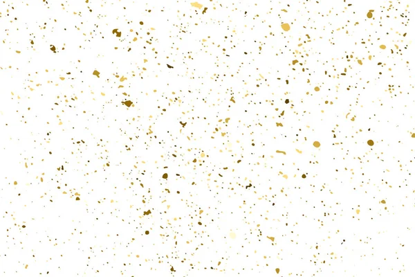 Gold Glitter Texture Isoliert Auf Weiß Bernsteinpartikel Farbe Feierlicher Hintergrund — Stockvektor