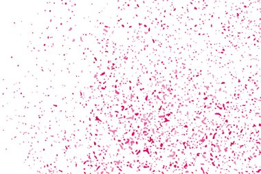 Arka plan mutlu sevgililer günü. Beyaz izole konfeti kırmızı patlama. Pembe Glitter. Doku yerleşimi. Dijital olarak oluşturulan görüntü. Vektör çizim, Eps 10.