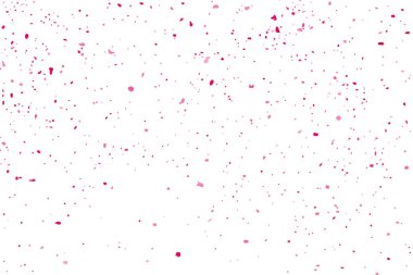 Arka plan mutlu sevgililer günü. Beyaz izole konfeti kırmızı patlama. Pembe Glitter. Doku yerleşimi. Dijital olarak oluşturulan görüntü. Vektör çizim, Eps 10.