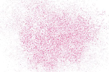 Arka plan mutlu sevgililer günü. Beyaz izole konfeti kırmızı patlama. Pembe Glitter. Doku yerleşimi. Dijital olarak oluşturulan görüntü. Vektör çizim, Eps 10.