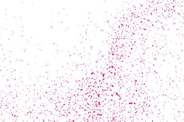 Arka plan mutlu sevgililer günü. Beyaz izole konfeti kırmızı patlama. Pembe Glitter. Doku yerleşimi. Dijital olarak oluşturulan görüntü. Vektör çizim, Eps 10.