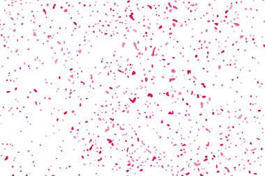 Arka plan mutlu sevgililer günü. Beyaz izole konfeti kırmızı patlama. Pembe Glitter. Doku yerleşimi. Dijital olarak oluşturulan görüntü. Vektör çizim, Eps 10.