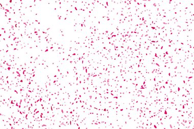 Arka plan mutlu sevgililer günü. Beyaz izole konfeti kırmızı patlama. Pembe Glitter. Doku yerleşimi. Dijital olarak oluşturulan görüntü. Vektör çizim, Eps 10.