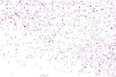 Arka plan mutlu sevgililer günü. Beyaz izole konfeti kırmızı patlama. Pembe Glitter. Doku yerleşimi. Dijital olarak oluşturulan görüntü. Vektör çizim, Eps 10.