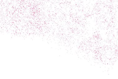 Arka plan mutlu sevgililer günü. Beyaz izole konfeti kırmızı patlama. Pembe Glitter. Doku yerleşimi. Dijital olarak oluşturulan görüntü. Vektör çizim, Eps 10.