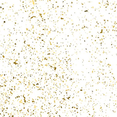Beyaz üzerinde altın rengi parıltı dokusu izole edildi. Amber Parçacık Rengi. Kutlama arkaplanı. Altın Konfeti Patlaması. Tasarım elementi. Dijital olarak oluşturulmuş resim. Vektör İllüstrasyonu, EPS 10.
