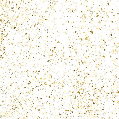 Beyaz üzerinde altın rengi parıltı dokusu izole edildi. Amber Parçacık Rengi. Kutlama arkaplanı. Altın Konfeti Patlaması. Tasarım elementi. Dijital olarak oluşturulmuş resim. Vektör İllüstrasyonu, EPS 10.