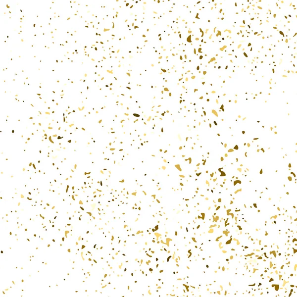 Gold Glitter Texture Isoliert Auf Weiß Bernsteinpartikel Farbe Feierlicher Hintergrund — Stockvektor