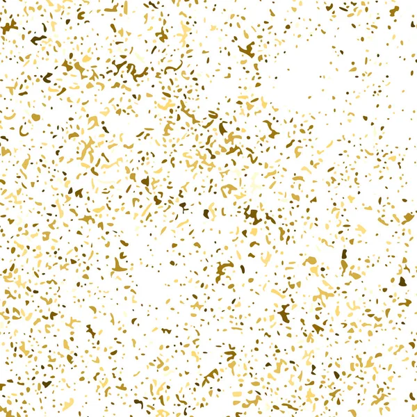 Textura Brillo Dorado Aislada Blanco Color Las Partículas Ámbar Antecedentes — Vector de stock