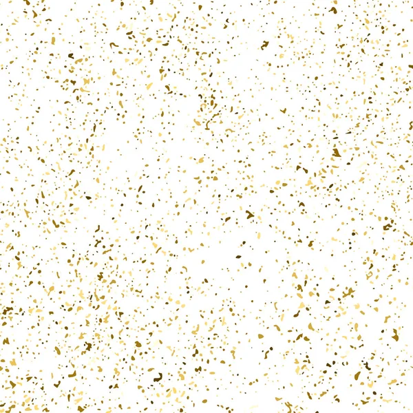 Gold Glitter Texture Isoliert Auf Weiß Bernsteinpartikel Farbe Feierlicher Hintergrund — Stockvektor