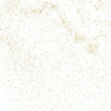 Beyaz üzerinde altın rengi parıltı dokusu izole edildi. Amber Parçacık Rengi. Kutlama arkaplanı. Altın Konfeti Patlaması. Tasarım elementi. Dijital olarak oluşturulmuş resim. Vektör İllüstrasyonu, EPS 10.