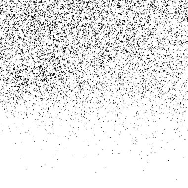 Beyaz arka plan üzerinde izole siyah grenli doku. Toz kaplaması. Karanlık gürültü granül. Dijital olarak oluşturulan görüntü. Vektör tasarım öğeleri, illüstrasyon, Eps 10.