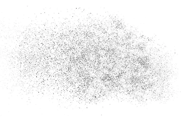 白い背景の分離された黒いザラザラした質感 ほこりのオーバーレイ 暗顆粒 デジタル生成イメージ ベクター デザイン要素 図では Eps — ストックベクタ