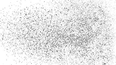 Beyaz arka plan üzerinde izole siyah grenli doku. Sıkıntı kaplaması dokulu. Grunge tasarım öğeleri. Geniş ekran 16:9. Vektör çizim, Eps 10. 