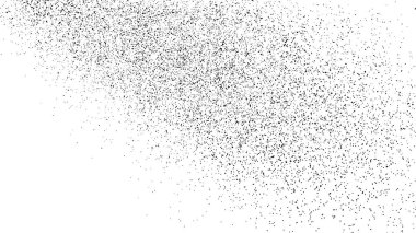 Beyaz arka plan üzerinde izole siyah grenli doku. Sıkıntı kaplaması dokulu. Grunge tasarım öğeleri. Geniş ekran 16:9. Vektör çizim, Eps 10. 