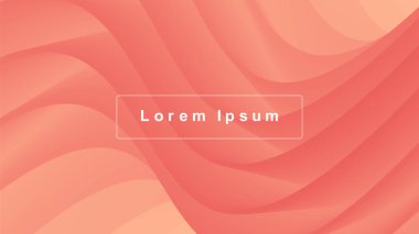 Soyut dalga şekli degradeler. Modaya uygun Mercan rengi yaşayan. Arka plan tasarım kompozisyon için el ilanı, afiş, dergi, broşür, Web sitesi, kapak, Poster, mobil uygulama vektör çizim, Eps 10.