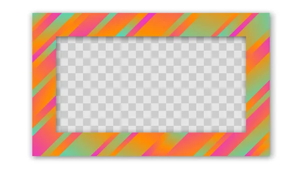 Colored Trendy Gradient Frame Bland Shadows Isolated White Background Abstract — Stock Vector