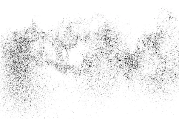 Black Grainy Texture Isolated White Background Dust Overlay Dark Noise — Stock Vector