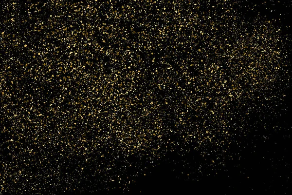 Χρυσά Glitter Υφή Απομονώνονται Μαύρο Σωματίδια Κεχριμπαρένιο Χρώμα Εορταστική Φόντο — Διανυσματικό Αρχείο