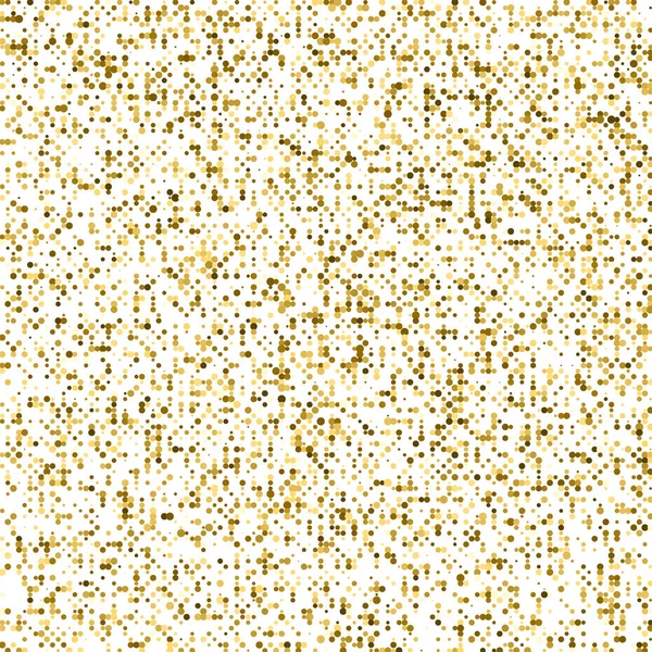 Gold Glitter Halftone Dotted Backdrop. — Stock Vector