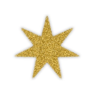 Altın yıldız ile mülayim gölgeler.