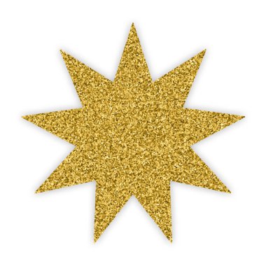 Altın yıldız ile mülayim gölgeler.