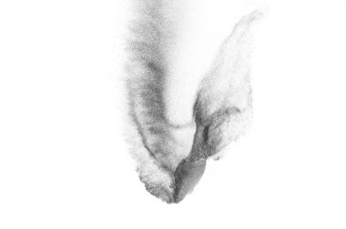 Siyah parçacıkların hareket dondurmak. 