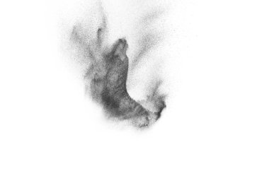 Siyah parçacıkların hareket dondurmak. 